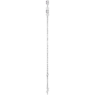 14K White Lab-Grown Alexandrite Bezel-Set Three-Stone 6 1/2-7 1/2" Bracelet