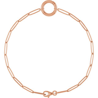 14K Rose Charm 7" Bracelet