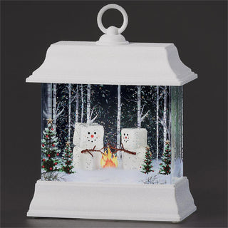 8.5-Inch Lighted Swirl Lantern Marshmallows By Fire
