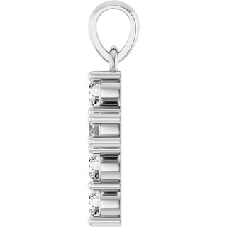 Sterling Silver 1/3 CTW Natural Diamond Cross Pendant