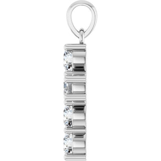 Platinum 3/4 CTW Natural Diamond Cross Pendant