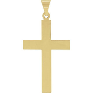 18K Yellow 28 x 18 mm Cross Pendant