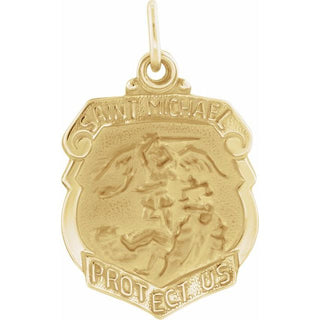 14K Yellow 16.5x14 mm Saint Michael Medal 
