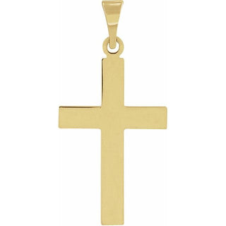 18K Yellow 18 x 12 mm Cross Pendant