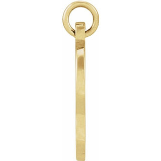 18K Yellow 14x9 mm Face Of Jesus Silhouette Pendant
