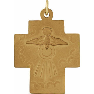 14K Yellow 24.5x22 mm Alpha Omega Cross Pendant