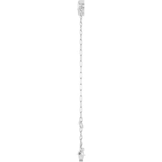 14K White 1/5 CT Natural Diamond Heart 6 1/2-7 1/2" Bracelet