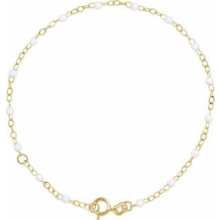 2 mm Enamel Bead Adjustable Chain