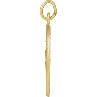 14K Yellow 18 mm Round St. Christopher Medal U.S. Navy Medal