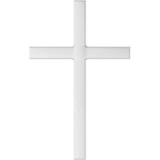 14K White 33x20.9 mm Cross Pendant
