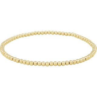 14K Yellow Gold-Filled 2.5 mm Elastic Bead 6 1/2" Bracelet