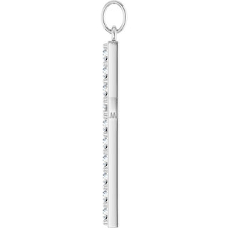 Sterling Silver 1/2 CTW Lab-Grown Diamond Cross Pendant 