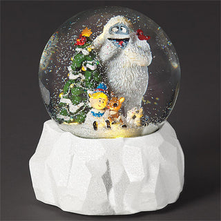 5.75-Inch Lighted Musical Rudolph Dome With Friends - 100Mm