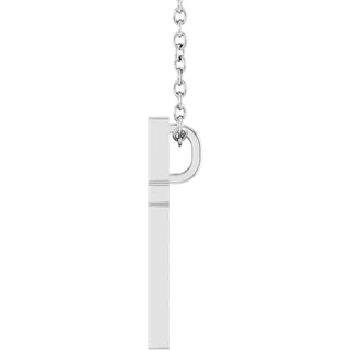 Platinum 15x9.5 mm Cross 18" Necklace