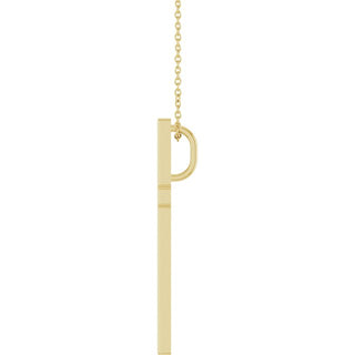 14K Yellow 33x20.9 mm Cross 18" Necklace