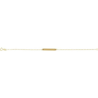 14K Yellow Engravable Bar 7" Bracelet