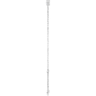 14K White Natural Diamond 6 1/2-7 1/2" Bracelet