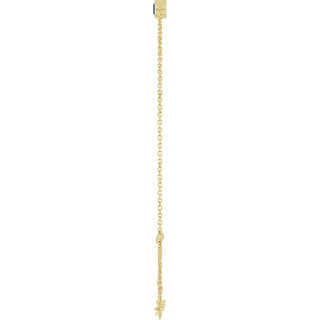14K Yellow Lab-Grown Blue Sapphire 6 1/2-7 1/2" Bracelet