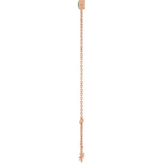 14K Rose Lab-Grown Emerald 6 1/2-7 1/2" Bracelet