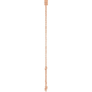 14K Rose Natural White Sapphire 6 1/2-7 1/2" Bracelet