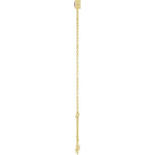14K Yellow Natural Pink Tourmaline 6 1/2-7 1/2" Bracelet