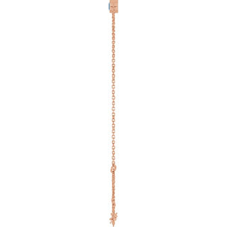 14K Rose Natural Blue Zircon 6 1/2-7 1/2" Bracelet