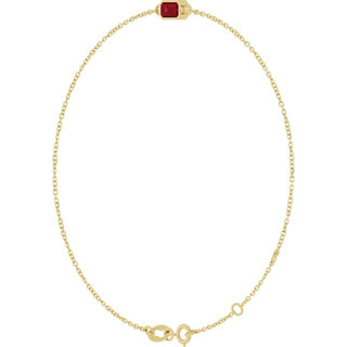 14K Yellow Natural Ruby 6 1/2-7 1/2" Bracelet