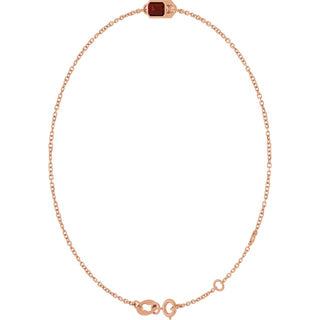 14K Rose Natural Mozambique Garnet 6 1/2-7 1/2" Bracelet