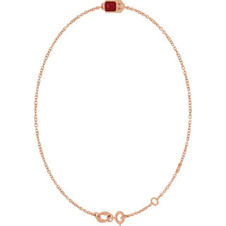 14K Rose Lab-Grown Ruby 6 1/2-7 1/2" Bracelet