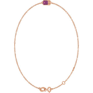 14K Rose Natural Pink Tourmaline 6 1/2-7 1/2" Bracelet