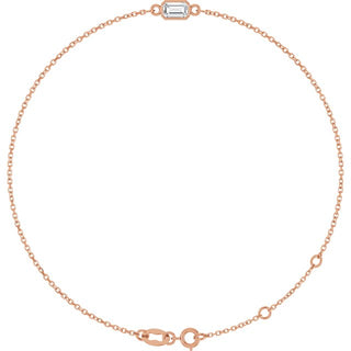 14K Rose Lab-Grown Diamond 6 1/2-7 1/2" Bracelet