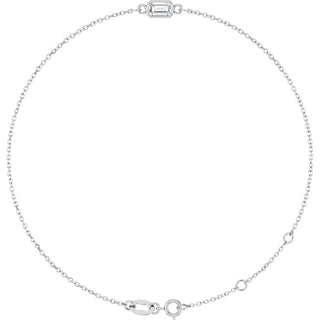 14K White Lab-Grown Diamond 6 1/2-7 1/2" Bracelet