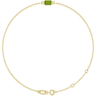 14K Yellow Natural Peridot 6 1/2-7 1/2" Bracelet