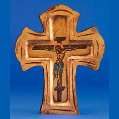 BYZANTINE HAND PAINTED CROSS ON CANVAS