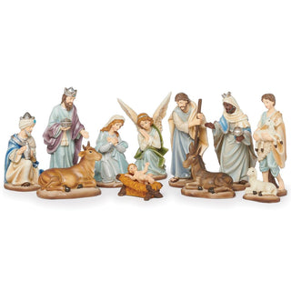 6-Inch 11-Piece Set Blue Nativity