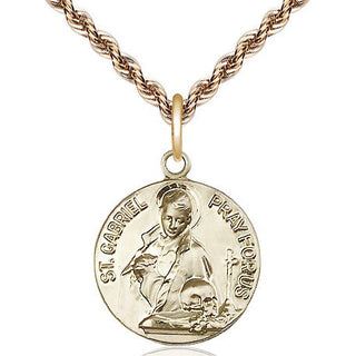 14kt Gold Filled Saint Gabriel of the Blessed Virgin Medal Religious Jewelry
