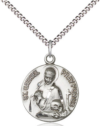 Sterling Silver Saint Gabriel of the Blessed Virgin Medal Religious Jewelry