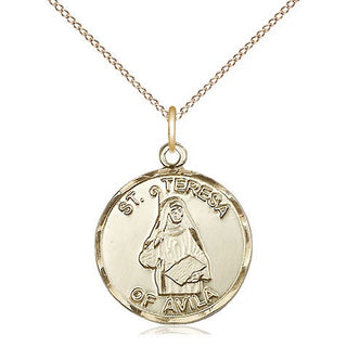 14kt Gold Filled Saint Theresa Medal Religious Jewelry