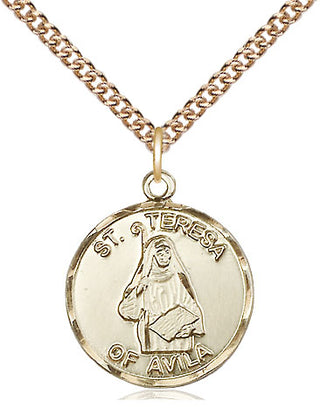 14kt Gold Filled Saint Theresa Medal Religious Jewelry