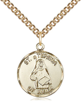 14kt Gold Saint Theresa Medal