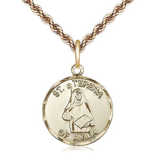 14kt Gold Saint Theresa Medal