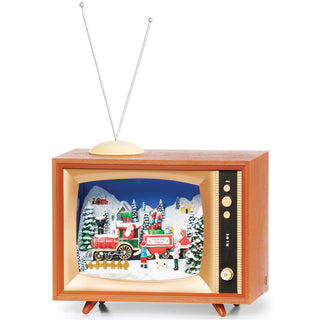 10-Inch Lighted Musical Tv Train Engine, Santa Waving