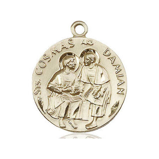 14kt Gold Filled Saints Cosmas & Damian Medal