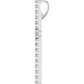 Sterling Silver 1/10 CTW Natural Diamond Cross Pendant