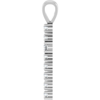 Sterling Silver 1/2 CTW Natural Diamond Cross Pendant