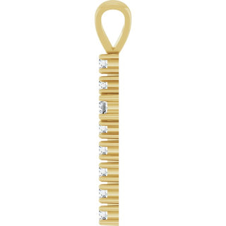 14K Yellow 1/2 CTW Natural Diamond Cross Pendant