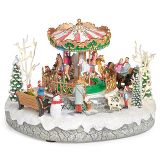 6-Inch Lighted Musical Carousel In Park