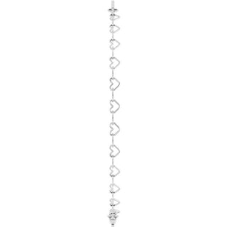 Sterling Silver Engravable Heart Link 7" Bracelet