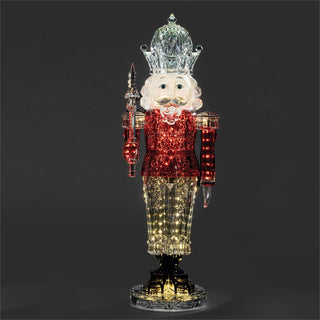 34.5-Inch Led Musical Red Nutcracker Acrylic