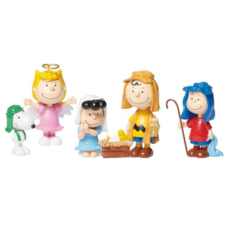 3.5-Inch 6-Piece Set Peanuts Pageant With Carry Box